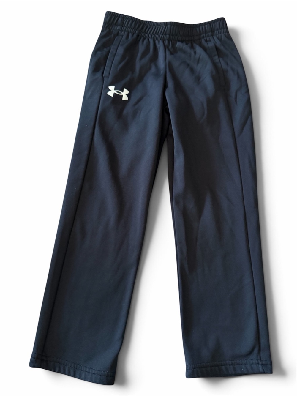 Under Armour Navy Youth Athletic Joggers with White Logo